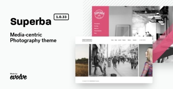 Superba: Media-centric Photography WordPress Theme