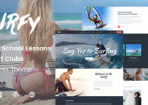 Surf School Lessons and Clubs WordPress Theme - Surfy