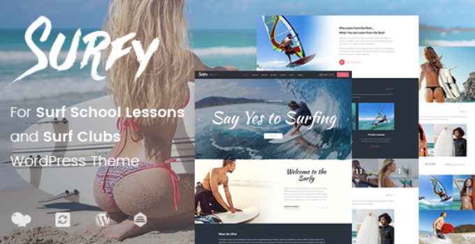 Surf School Lessons and Clubs WordPress Theme - Surfy