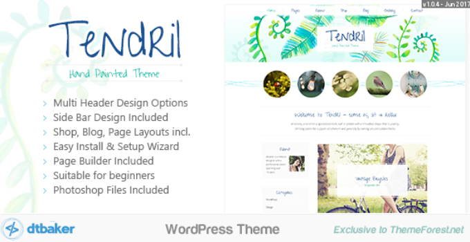 Tendril Watercolor - Blog & Shop