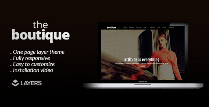 The Boutique - Layers One Page WordPress Theme