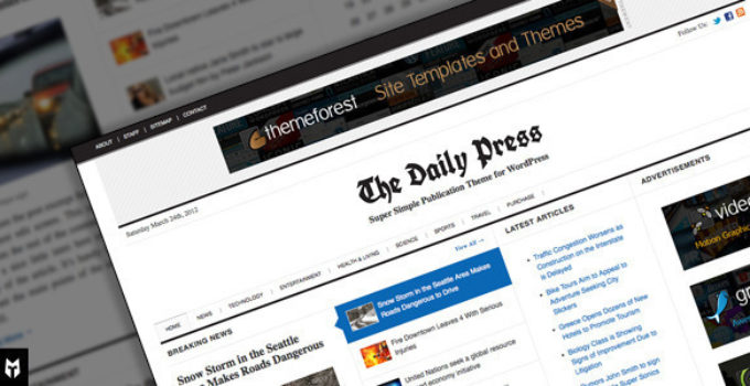 The Daily Press: Super Simple WP Publication Theme