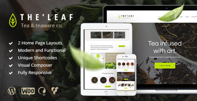 TheLeaf - Tea Production Company & Online Tea Shop WordPress Theme