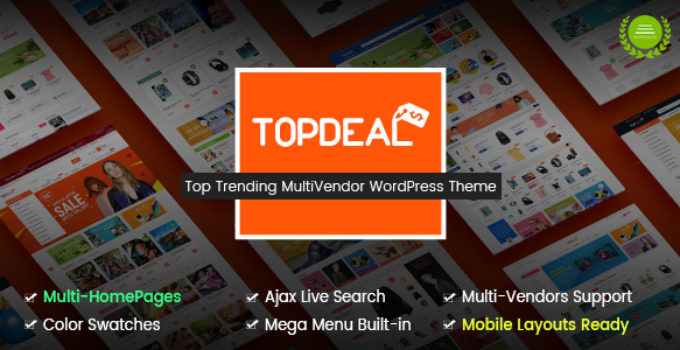 TopDeal - Multi Vendor Marketplace WordPress Theme (Mobile Layouts Ready)