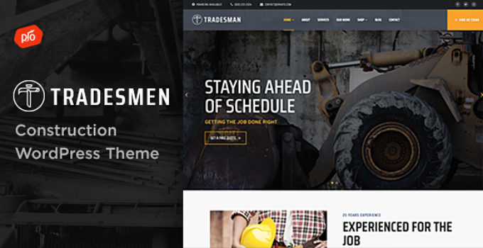 Tradesmen - Construction WordPress Theme