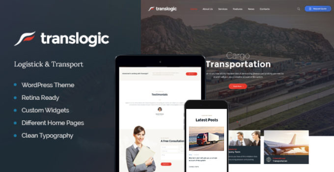 Translogic | Logistics & Transportation WordPress Theme