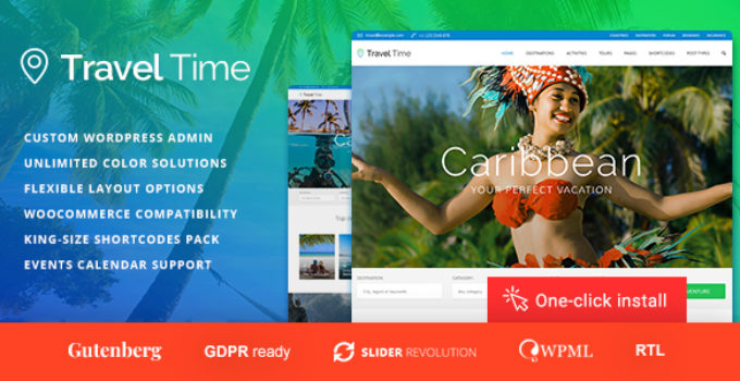 Travel Time - Tour, Hotel and Vacation Travel WordPress Theme