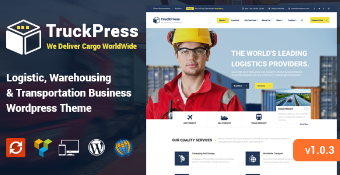 TruckPress - Warehouse, Logistics & Transportation WP Theme
