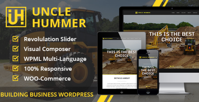 Uncle Hummer - Responsive WordPress Building Theme