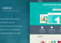 Venera - SAAS landing page and application showcase WordPress theme