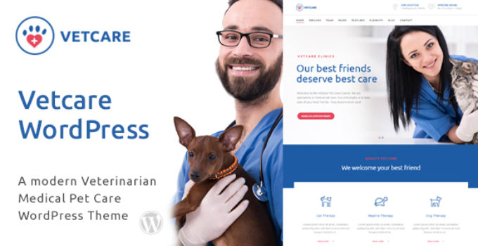 Vetcare Medical - Pet, Animal Doctor & Veterinarian WordPress Theme