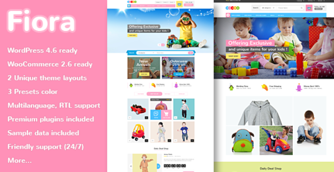 VG Fiora - WooCommerce WordPress Theme for Kids Store