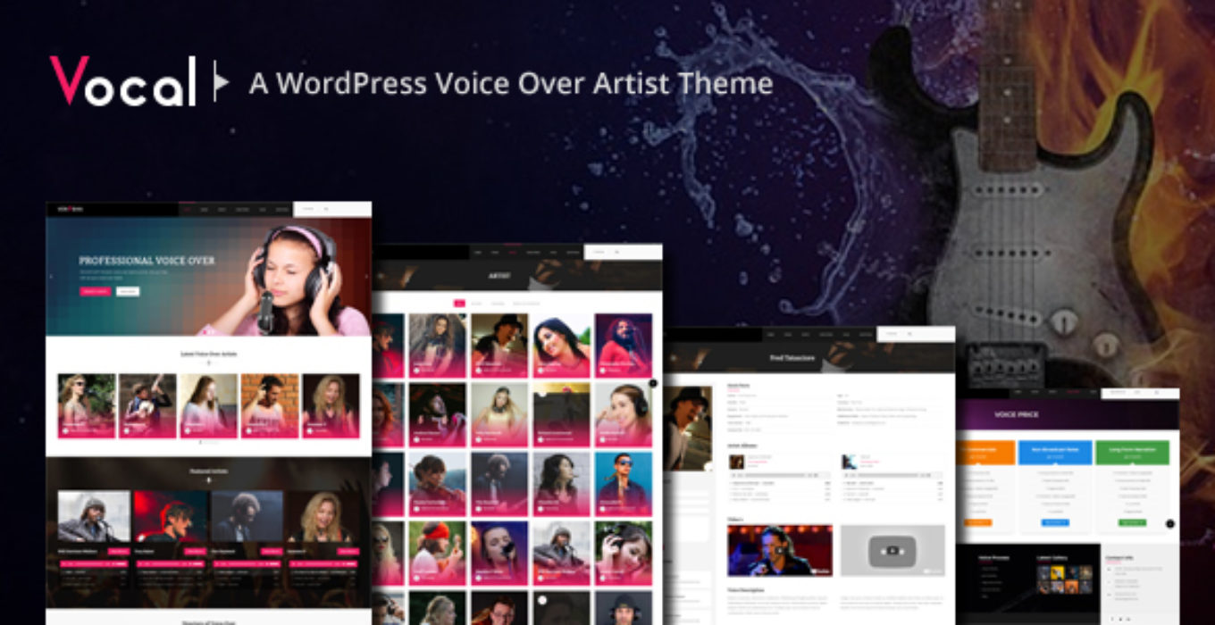 Vocal WordPress Theme for Voice Over Artists FREE Download wpnull24