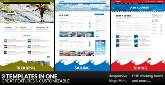 Volare - Trekking, Sailing, Diving WordPress Theme