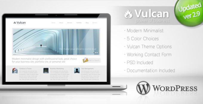 Vulcan - Minimalist Business Wordpress Theme 4
