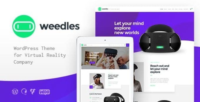 Weedles | Virtual Reality Landing Page & Store WordPress Theme