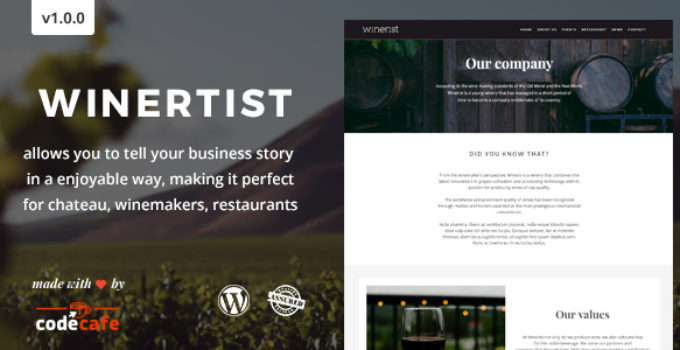 Winerist - A Stunning Winery WordPress Theme