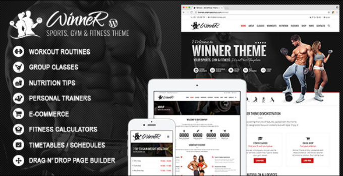 Winner - Sports, Gym & Fitness WordPress Theme
