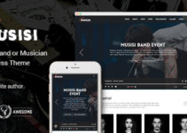 WordPress Themes for Musicians, Bands - Musisi