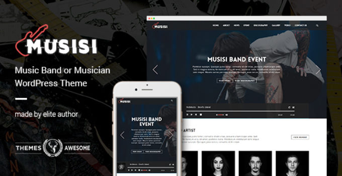 WordPress Themes for Musicians, Bands - Musisi
