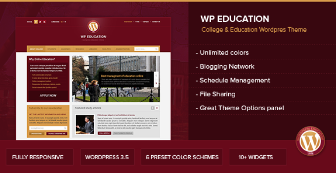 WP Education - Responsive, professional and powerful education theme