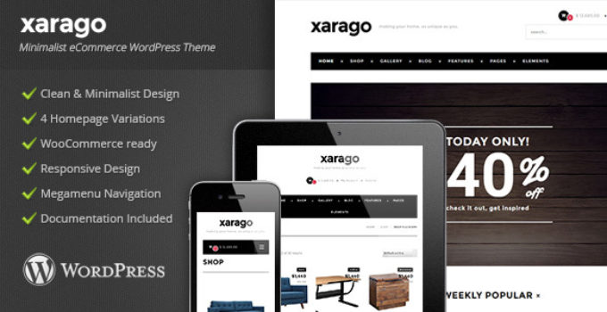 Xarago - Minimalist eCommerce WordPress Theme