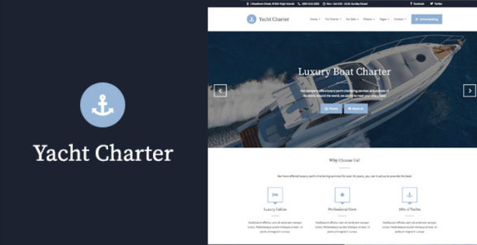 Yacht Charter - WordPress Theme