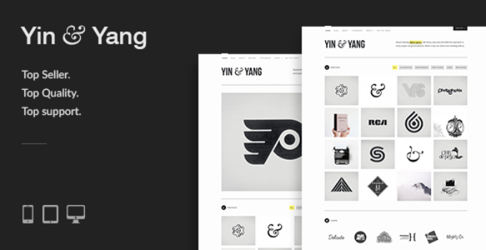 Yin & Yang: Modern, Responsive, Clean & Creative WordPress Portfolio Theme, powered by AJAX