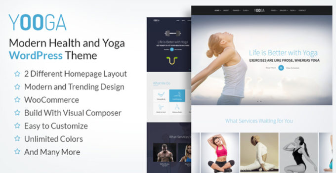 Yooga- Yoga, Fitness & Gym WordPress Theme