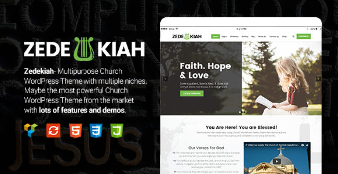 Zedekiah - MultiPurpose Church & Religion WordPress Theme