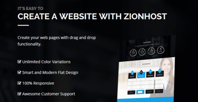 ZionHost - Web Hosting, WHMCS and Corporate Business WordPress Theme