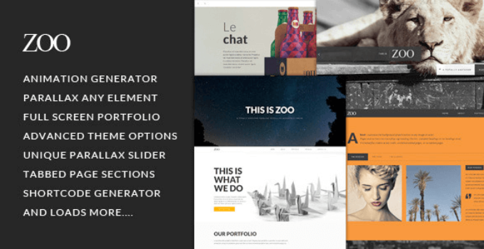 Zoo - Responsive One Page Parallax Theme