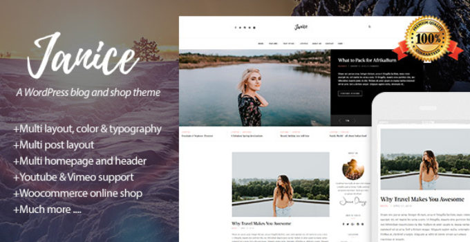 Janice - A Responsive WordPress Blog and Shop Theme