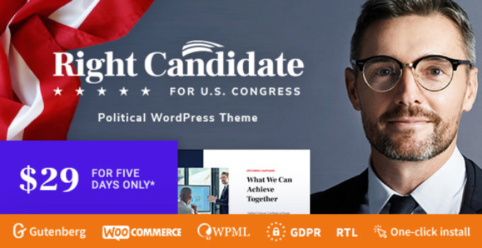 Right Candidate - Election Campaign and Political WordPress Theme