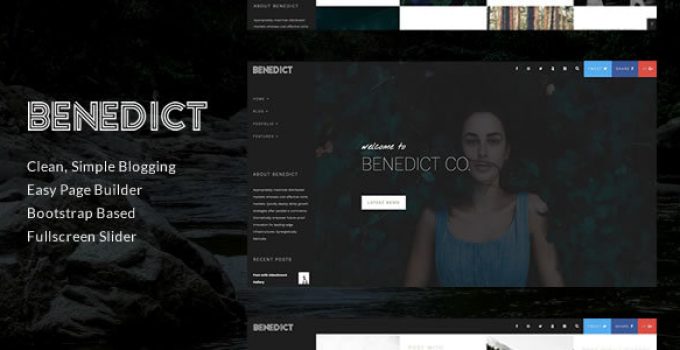 Benedict - Creative Side Navigation Blog/Portfolio Theme