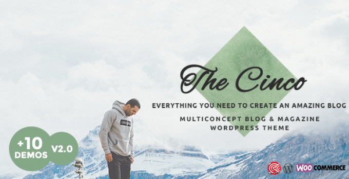Cinco - Multi-Concept Elegant WordPress Blog Theme