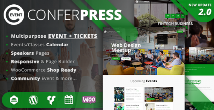 ConferPress - Multipurpose Event Tickets WordPress Theme