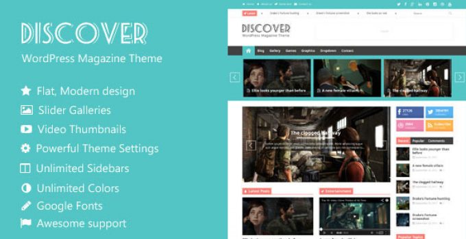 Discover - Flat WordPress Magazine Theme