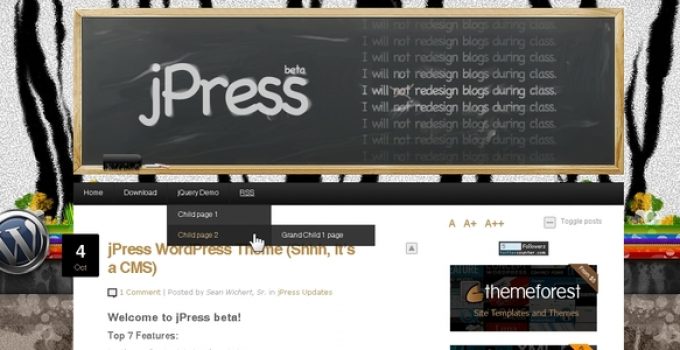 jPress - Word Press CMS