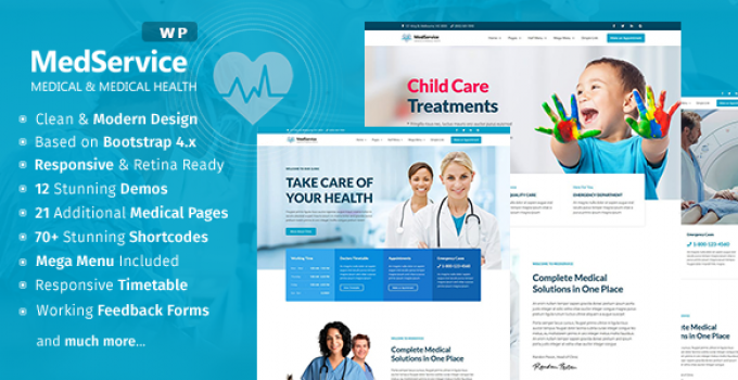 MedService - Medical Clinic Hospital WordPress Theme