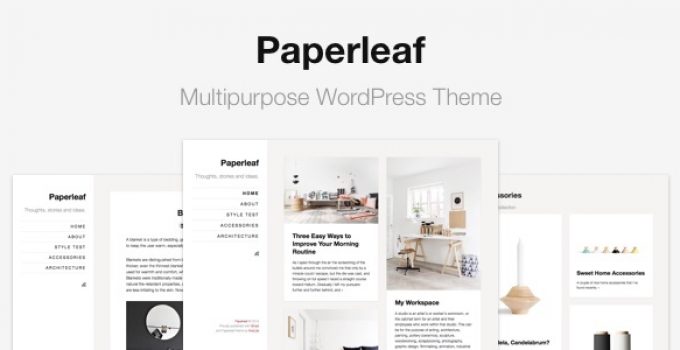 Paperleaf - Multipurpose Minimal WordPress Theme