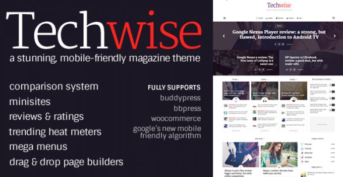 Techwise - Drag & Drop Magazine w/ Comparisons