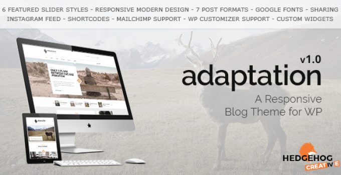 Adaptation - a Responsive Blog Theme for WordPress