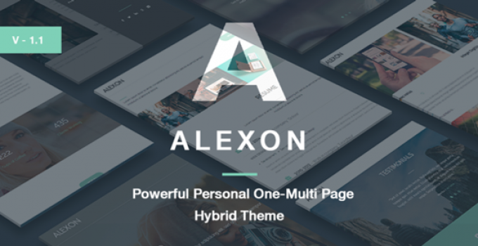 Alexon - Personal One-Multi Page Hybrid WP Theme