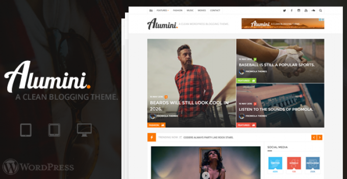Alumini - WordPress Blogging / Magazine Theme