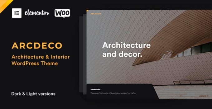 Arcdeco - Architecture & Interior Design Theme