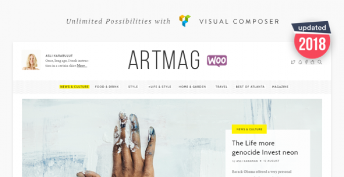Artmag Magazine & Shop WordPress Theme