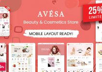 Avesa - Beauty, Cosmetics Store Elementor WooCommerce WordPress Theme (06+ Indexes + Mobile Layout)