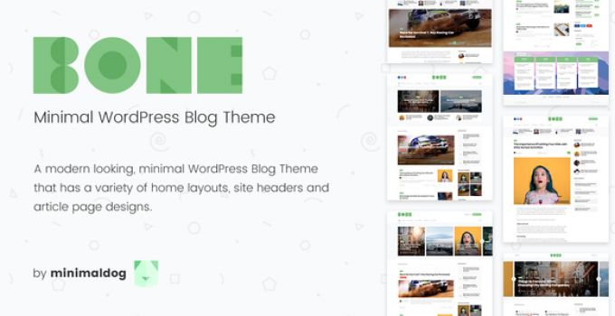 Bone - Minimal & Clean WordPress Blog Theme