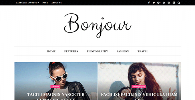 Bonjour - A Perfect WordPress Magazine and Blog Theme